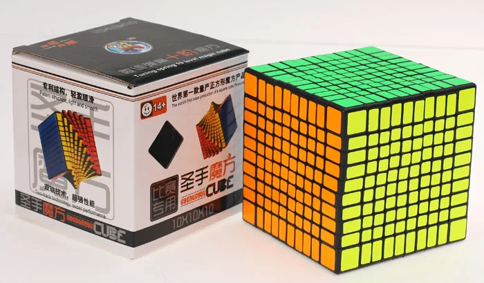 Shengshou 10x10x10 куб 10,2 см волшебный куб, головоломка, 10 слоев 10x10 волшебный куб cubo подарок образовательные игрушки, Прямая поставка
