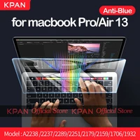 kpan anti blue light flexible glass film macbook air pro 13 screen protector a2337 2338 2289 2251 2179 2159 1932 1989 1706 1708
