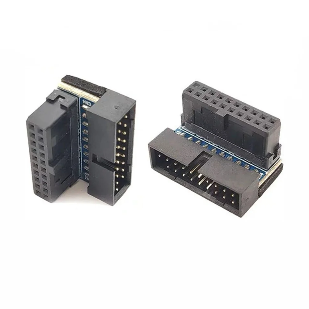 

USB 3.0 Adapter 20pin Up Angled 19Pin Down Angled Male to Female Extension Adapter Connector for Motherboard Mainboard