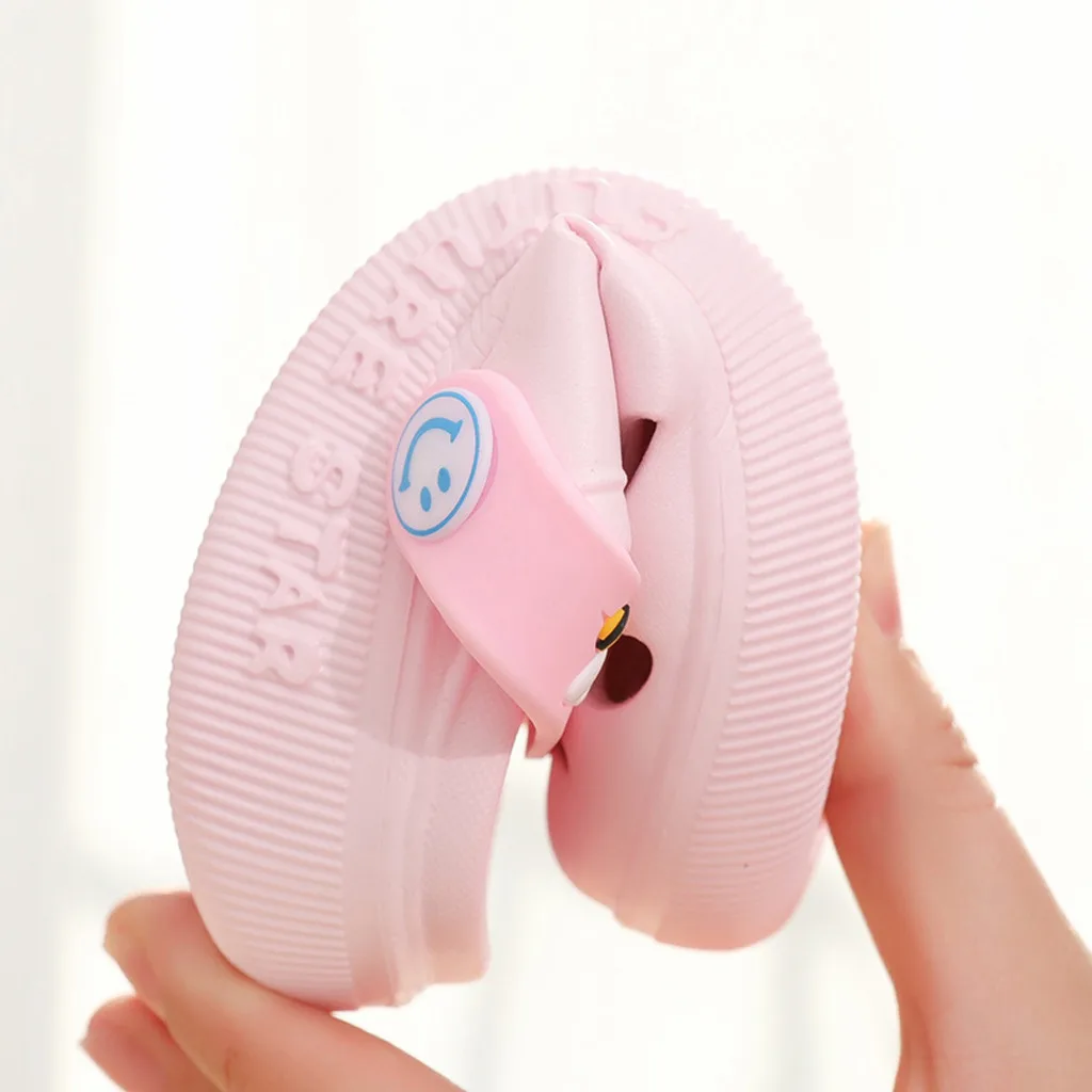 Домашние тапочки для маленьких мальчиков и девочек резиновые на Плоском Каблуке