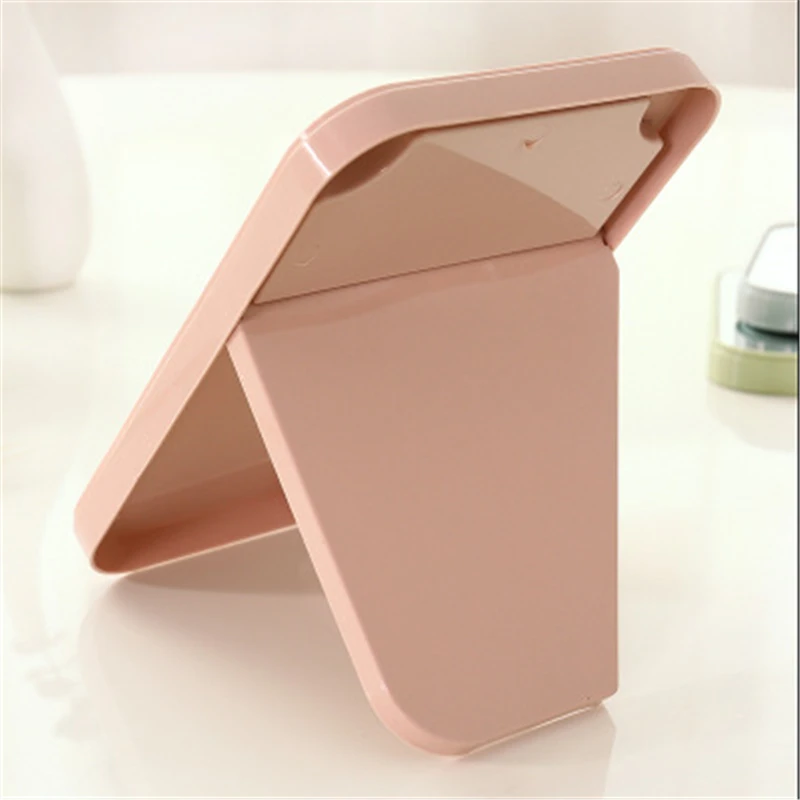 HD Creative Makeup Tool Mirror Simple Compact Portable Desktop Dormitory Home Travel Mirror Portable Fold Square Single Mirror