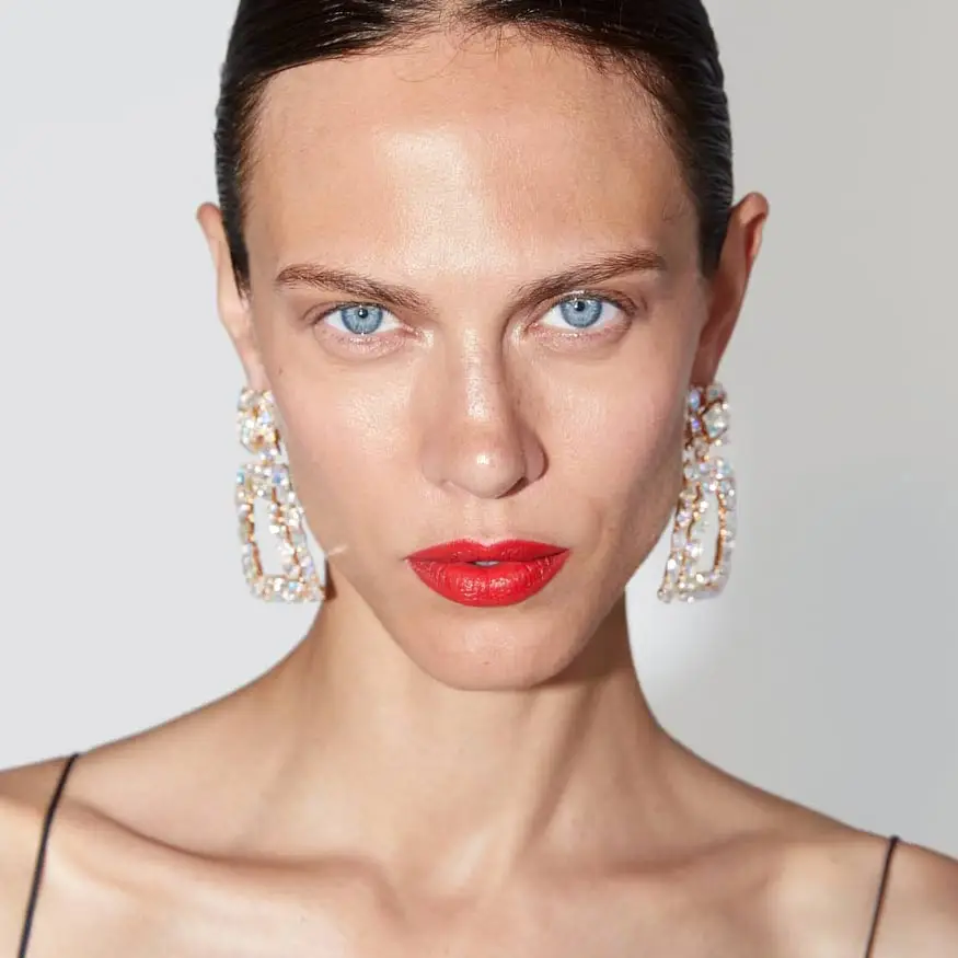 Girlgo Винтаж Кристалл Bling квадратный ZA Висячие серьги для женщин Мода позолоченный металл серьги-подвески, ювелирные изделия оптом