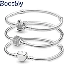 Boosbiy посеребренный браслет с подвесками в виде совы для женщин, браслеты, сделай сам, ювелирные изделия, подарок