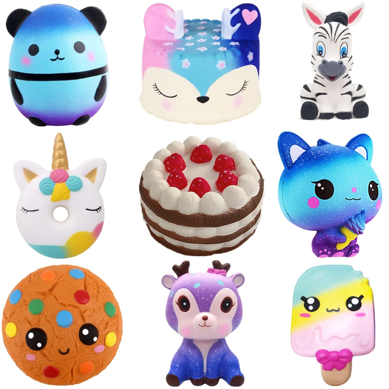 1pc Squishy Slow Rising Toys Simulation Food Cake Bread Ice Cream Soft Stress Relief Squeeze Toys For Children