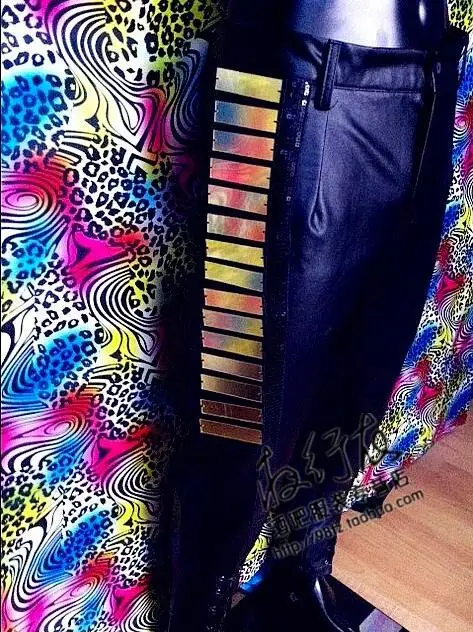 

Luxury Men's New Handmade Personality Slim Jacket Stage Sequins Mirrors suit Costume Male Singer sleeveless Dance Outerwear