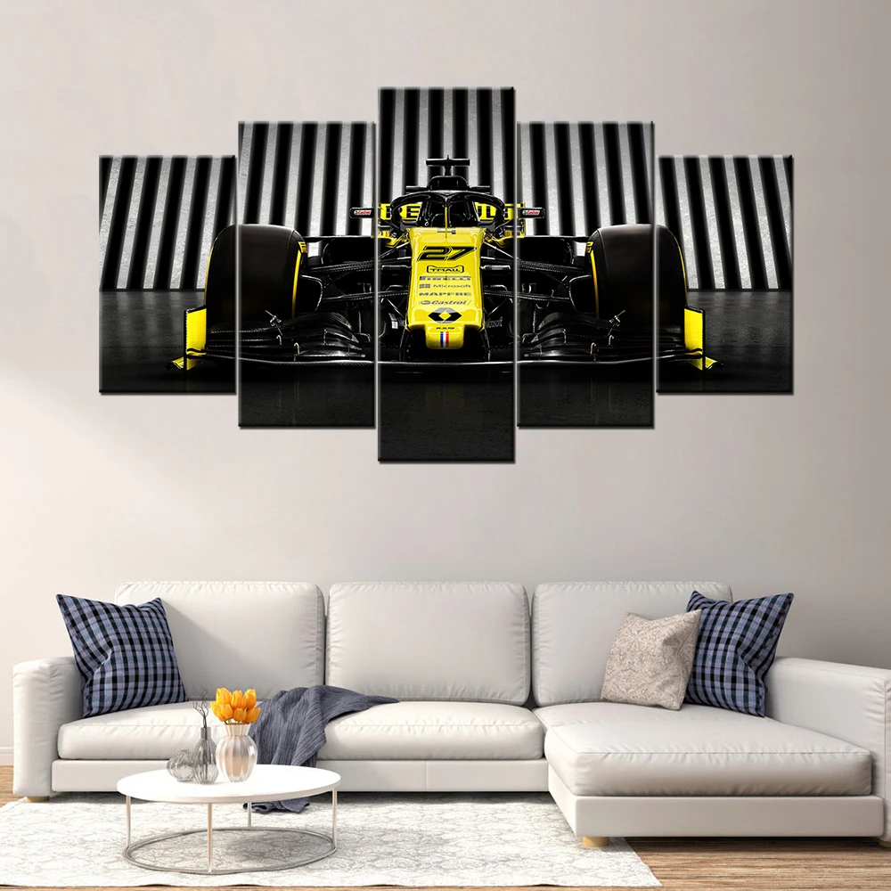 Современные картины на холсте 5 шт. настенное искусство Модульная картина Renault RS19