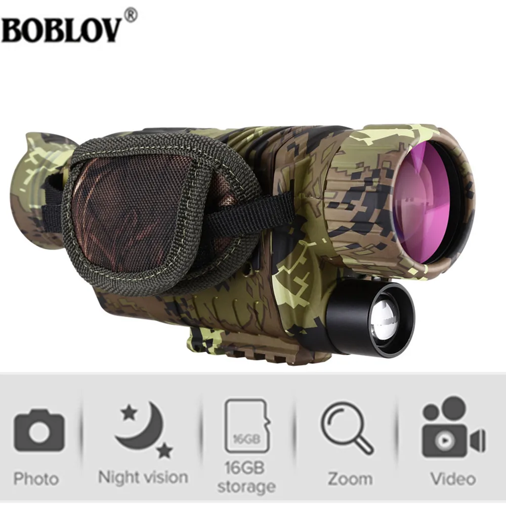 BOBLOV P15S Инфракрасный цифровой Монокуляр ночного видения бинокулярный ИК Телескоп