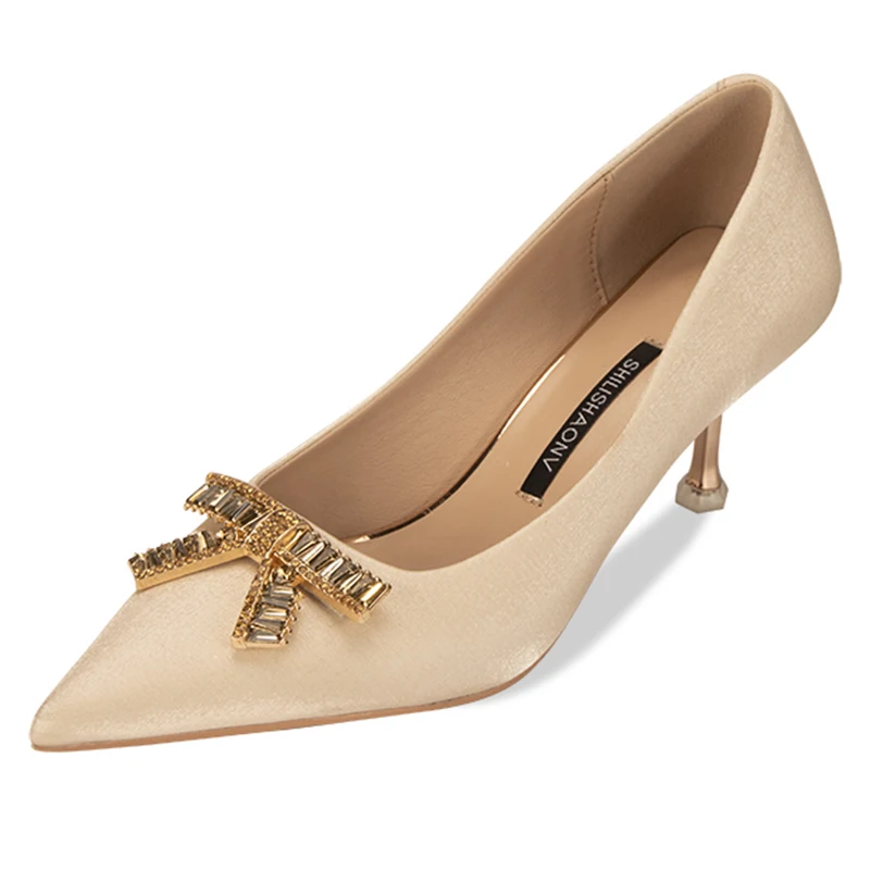 31-43 Big Size 2021 Spring New Four Seasons Pointed Thin Heel French Girls Sexy Red High Heels 31 Small Women's Shoes