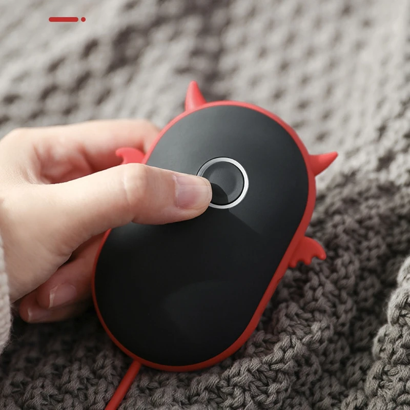 

Portable Mini USB Hand Warmer Rechargeable Pocket Mobile Power Hands Warmer 2400MAh Double-Sided Quick Heating