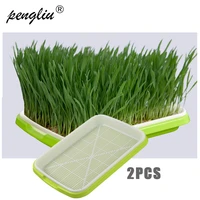 2pcs garden double layer arc plastic seedling tray hydroponics green tray soilless cultivation for gardening bonsai cat grass