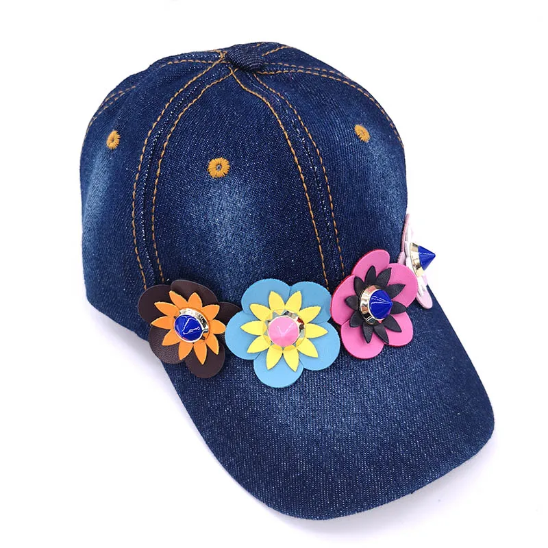 GZHILOVINGL Детские Кожаные Цветочные джинсовые бейсболки и шапки 2019 новые детские