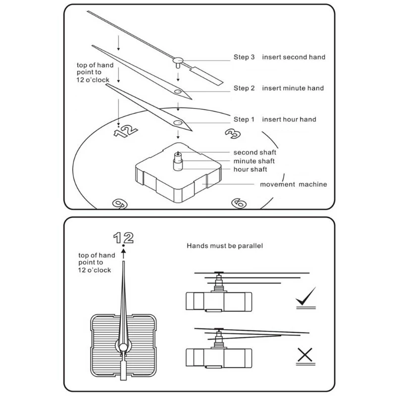 Quartz Wall Clock Movement Mechanism with Gold Hands Battery Operated DIY Repair | Дом и сад