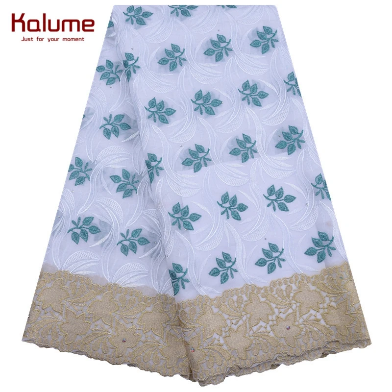 Новейшая африканская кружевная ткань Kalume 5 ярдов нигерийская швейцарская