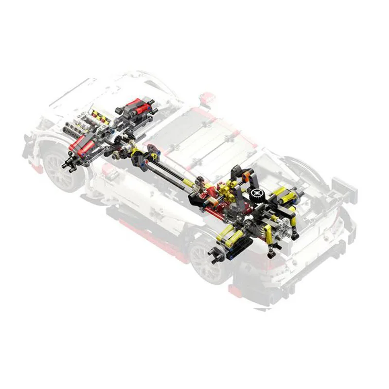 Новый Technic C63 спортивный автомобиль MOC 6687 светодиодный RC двигатель мощность