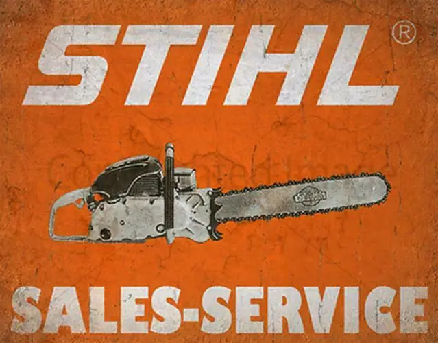 

STIHL CHAINSAW GARAGE WORKSHOP METAL TIN SIGN POSTER WALL PLAQUE