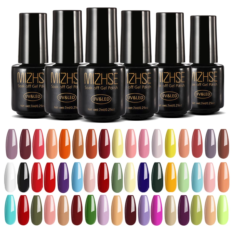 Гель-лак MIZHSE 6 шт. в наборе, лак для ногтей Esmaltes Para Pintar Unha, индивидуальная этикетка, УФ гель-праймер, Гель-лак для ногтей, лак для ногтей