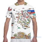 2019 футболка для мужчин и женщин с изображением карты мира, модная женская футболка со сплошным принтом, топы для мальчиков, футболки с коротким рукавом