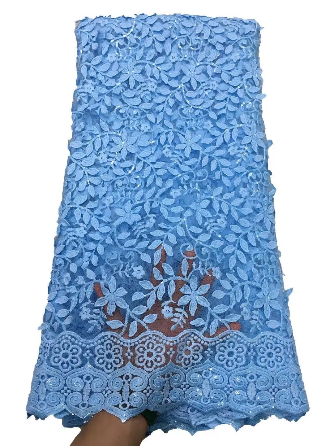 

purple Latest Tulle Lace Fabric French Net Lace African Sequence Lace Fabric Embroidered Mesh Sequin Fabric for Wedding Party