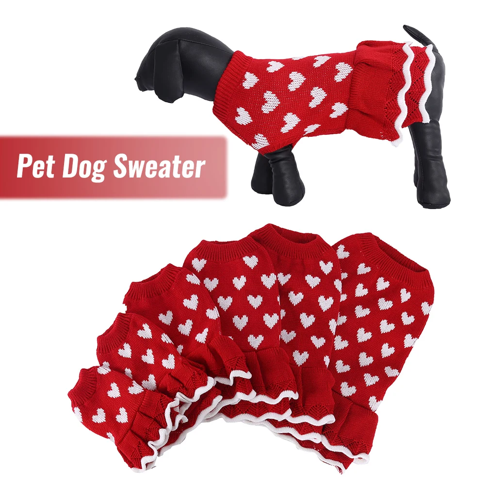Новая одежда для домашних собак свитер платье пальто животных Зимний Теплый