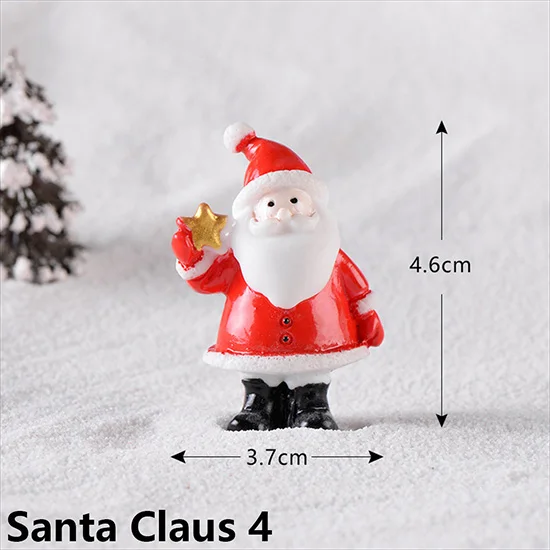 Santa Claus 4 1 шт. Рождественский подарок микро бонсай для пейзажа Сказочный Сад домашний Декор Фигурка снеговика Мини Санта Клаус рождественские украшения аксессуары - Цвет: Santa Claus 4
