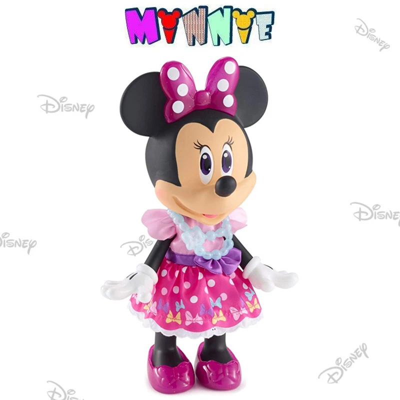 Disney натуральная Минни фигурку Модель Коллекция украшений аниме плюшевая кукла