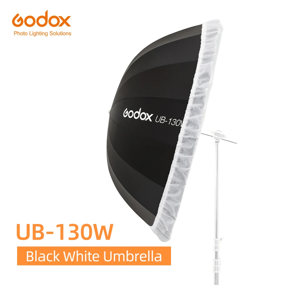 Godox UB-130W 51in 130 см параболический черный белый отражающий зонт студийный Зонт с