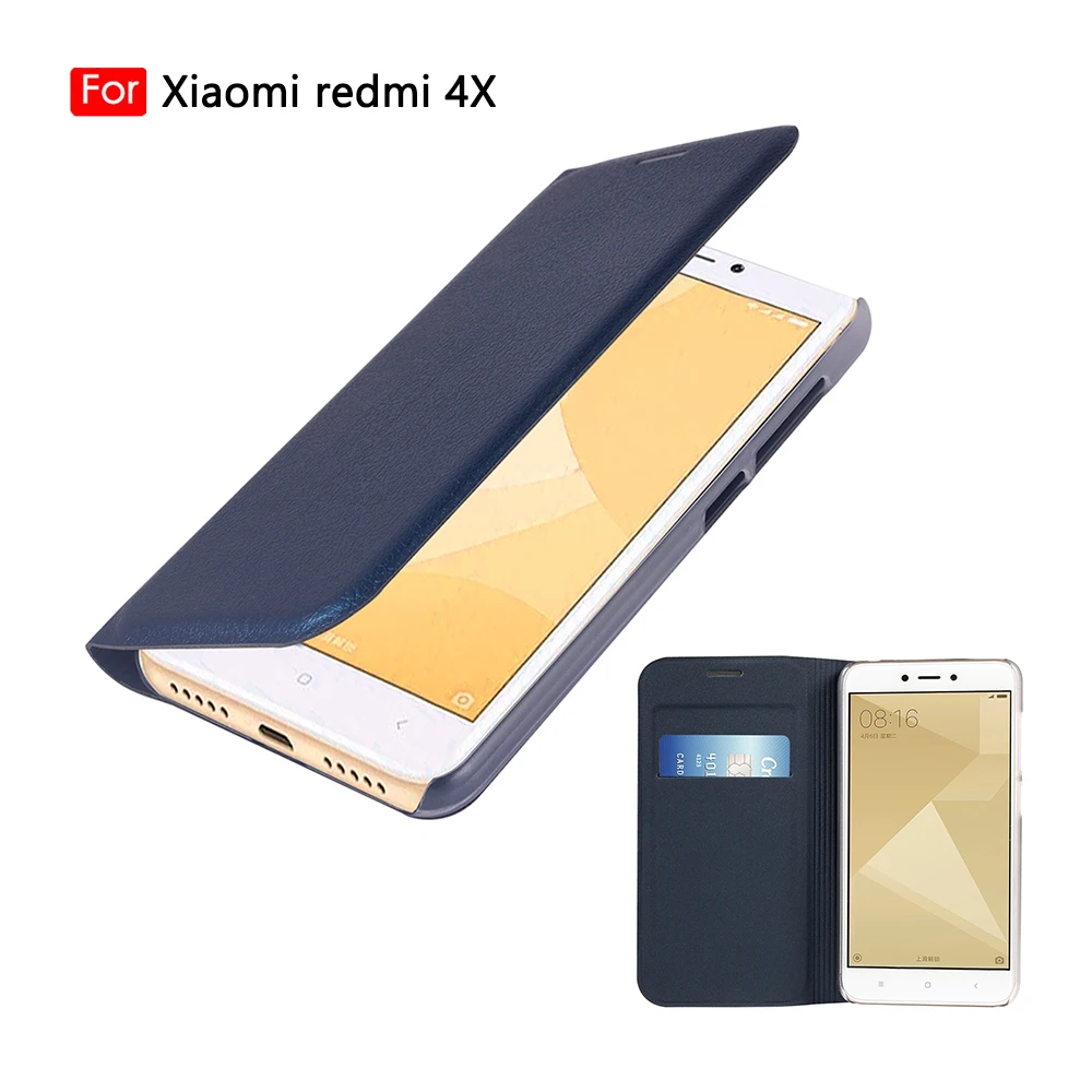 Кожаный чехол-бумажник с откидной крышкой для телефона Xiaomi Redmi 4X чехол Xiomi redmi4x 4 X
