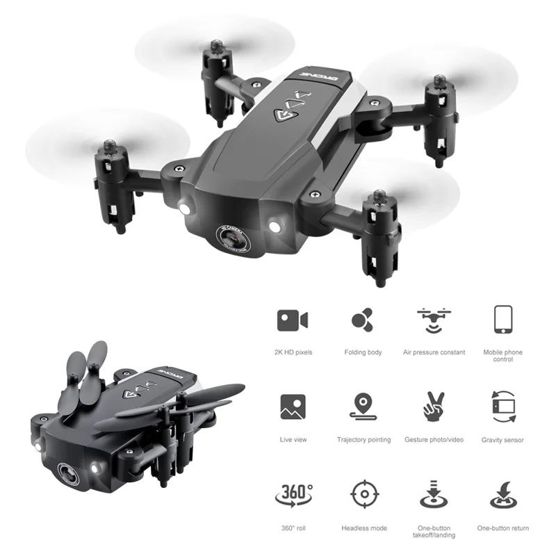 Небольшой складной HD беспилотный Дрон с Wi-Fi FPV KK8 Квадрокоптер аэрофотосъемка
