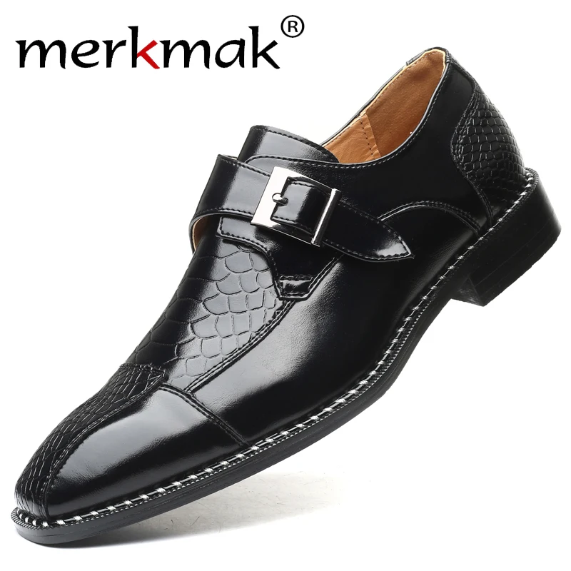 Мужские деловые классические туфли Merkmak черная формальная обувь с острым носком