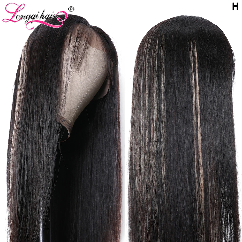 Longqi 13х4 парики из натуральных волос на фронте шнурка предварительно