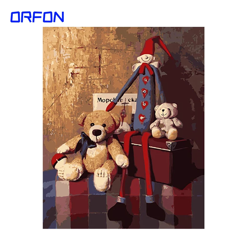 ORFON Diy цифровая картина маслом по номерам картины на стене ручная роспись