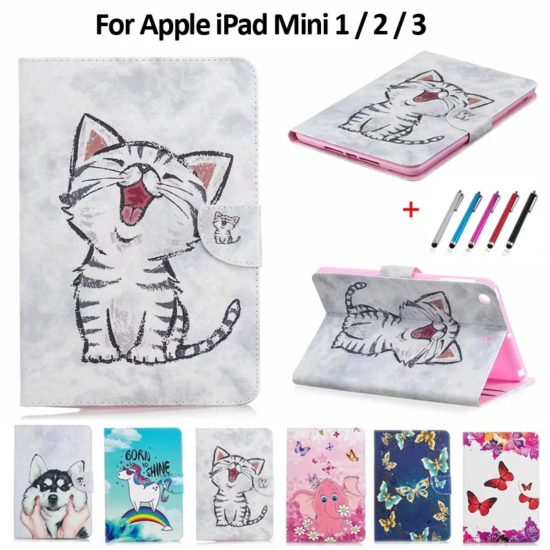 Чехол для iPad Mini 2 милый чехол планшета с изображением кота единорога щенка