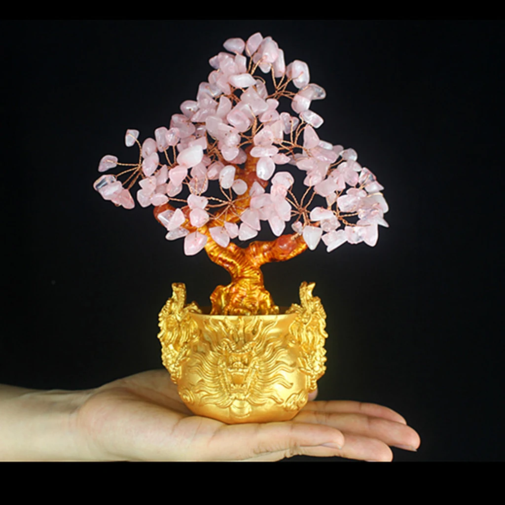 С украшением в виде кристаллов счастливый денежный дерево фэн шуй для богатства