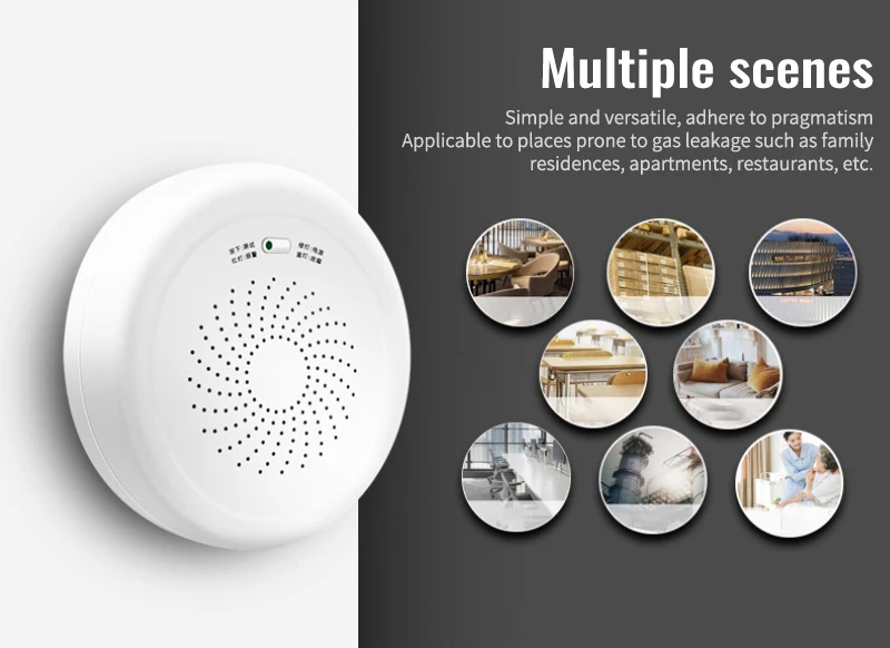 

ZigBee Tuya Smart Combustible Gas Detector smart home Natural Gas Leak Sensor Gas Alarm Work with Gateway Smart Life/TUYA app