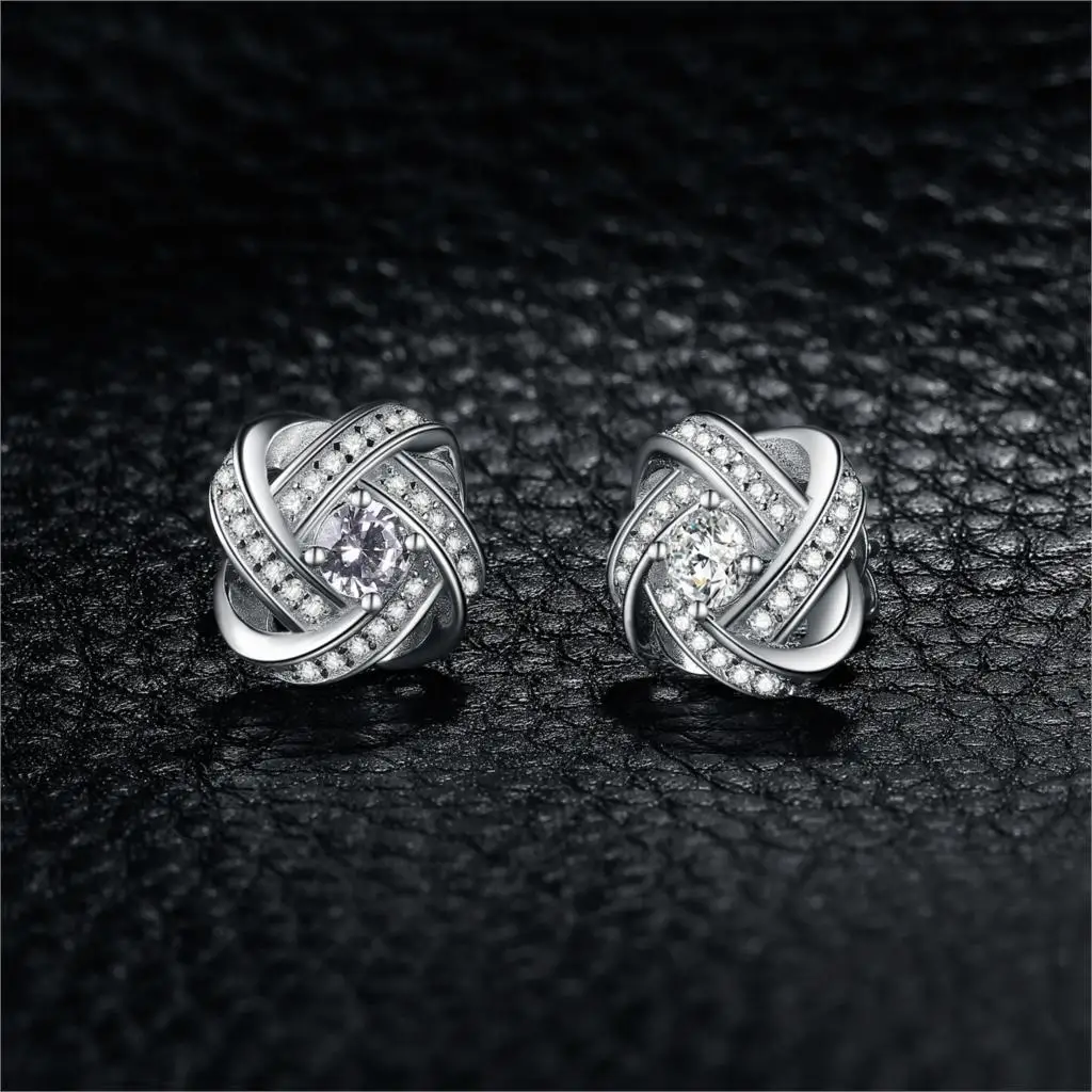 JewelryPalace мельница переплелись 1ct кубического циркония серьги 925 Silverearrings для женщин