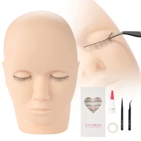 a set professional false eyelashes extension %e2%80%8bexercise kit mannequin training makeup eye lashes practice eyelash extensions kit
