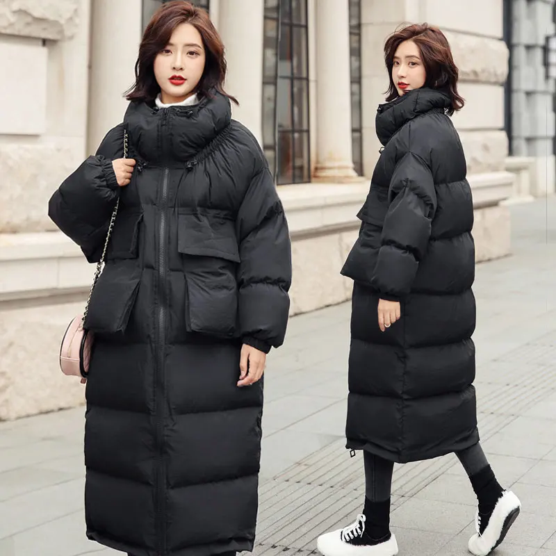 

New fashion Korean version of female cotton-padded coat casual loose tide big pocket tide