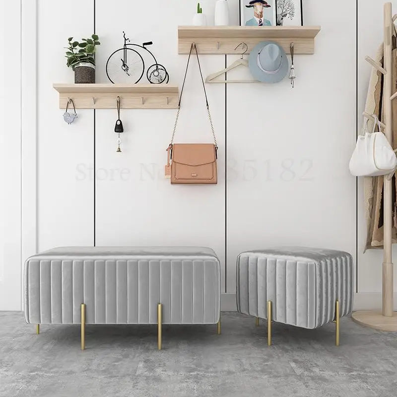 Скандинавский сетчатый красный креативный стул для обуви домашняя дверь