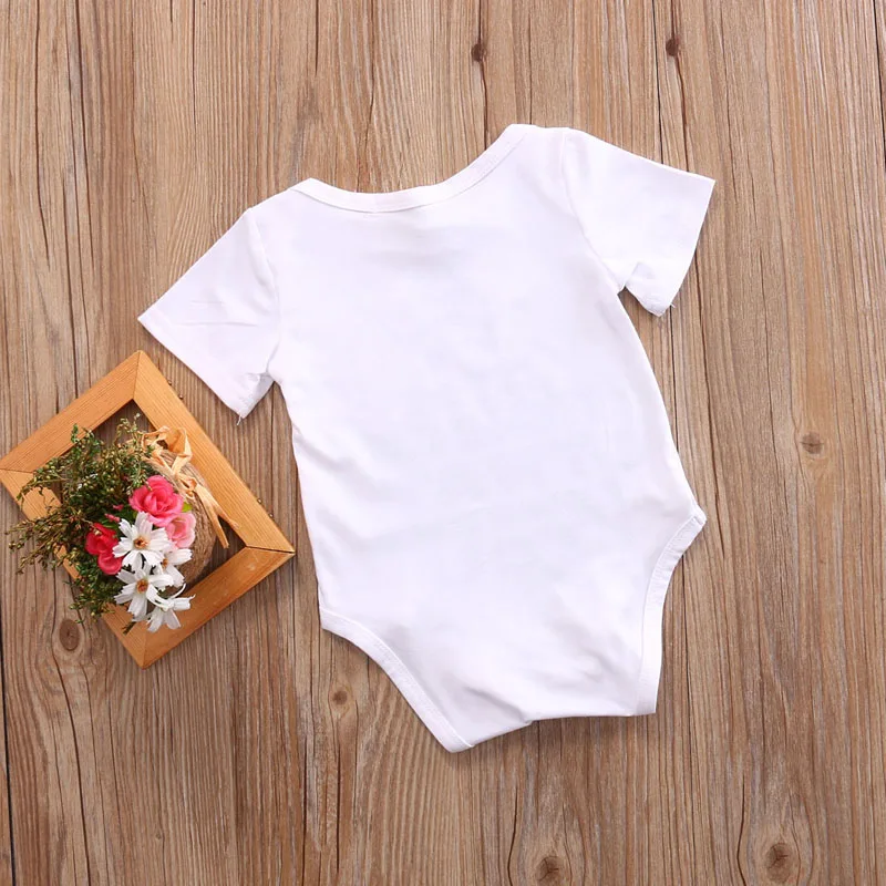 Baju Musim Panas Bayi Anak Bayi Baru Lahir Bodysuit Motif Huruf Baju Anak Laki-laki Perempuan Baju Bermain Anak-anak