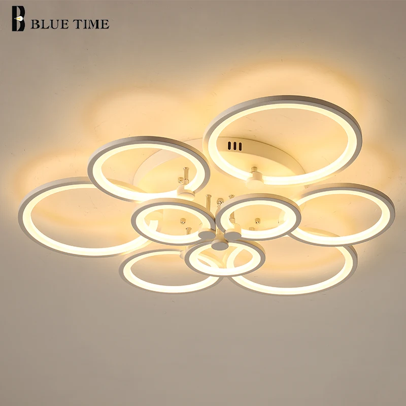 Потолочный светильник s для гостиной круглый белый или черный светодиодный декор