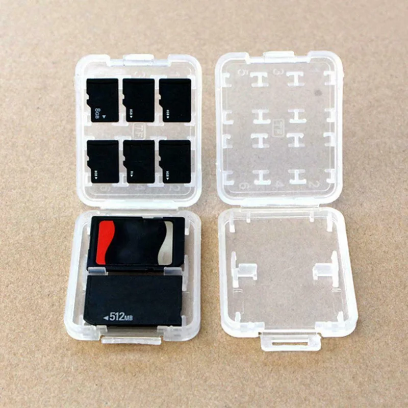 Чехол пластиковый для карт памяти Micro SD MS 10 шт. 8 слотов |