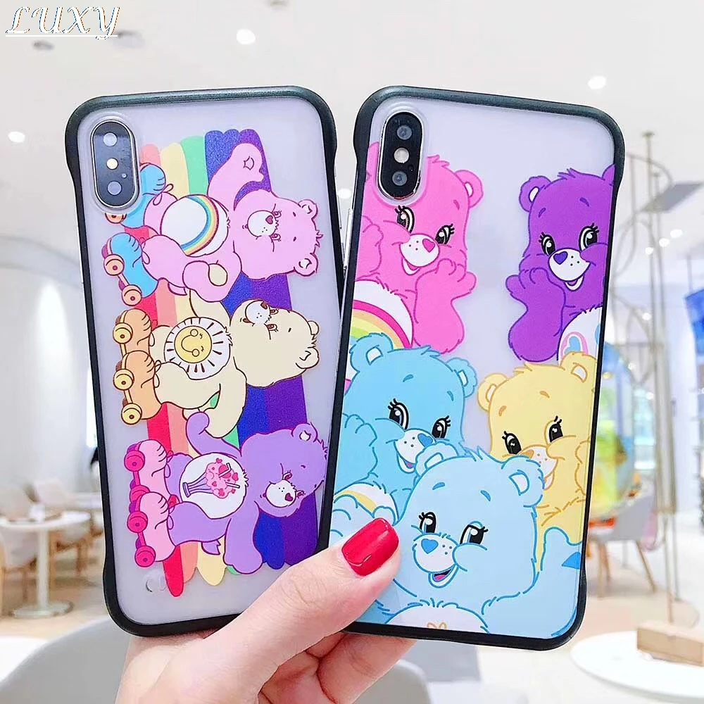 INS Корея милый аниме конфеты Радуга Cear happy bear чехол для телефона Apple X XS Max Xr 7 8 6 6s Plus
