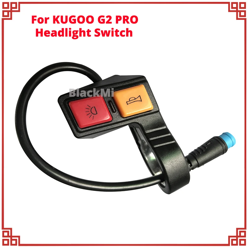 

Handlebar Function Switch for For KUGOO G2 PRO Electric Scooter Waterproof Headlight Horn Turn Signal Switch Parts Accessories
