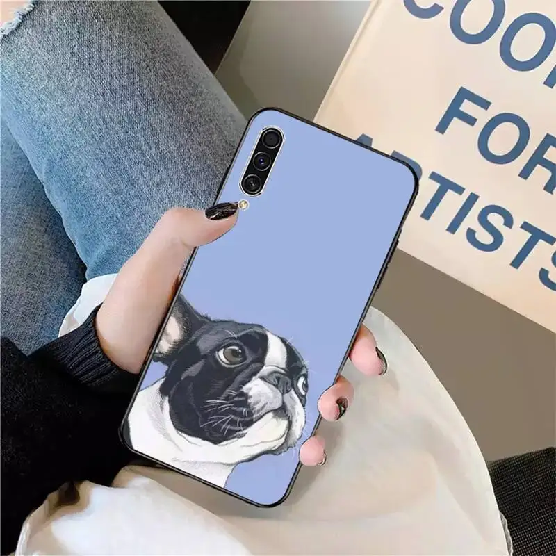 

Bulldog Cute Funny French painting Phone Case For Samsung galaxy S 9 10 20 A 10 21 30 31 40 50 51 71 s note 20 j 4 2018 plus