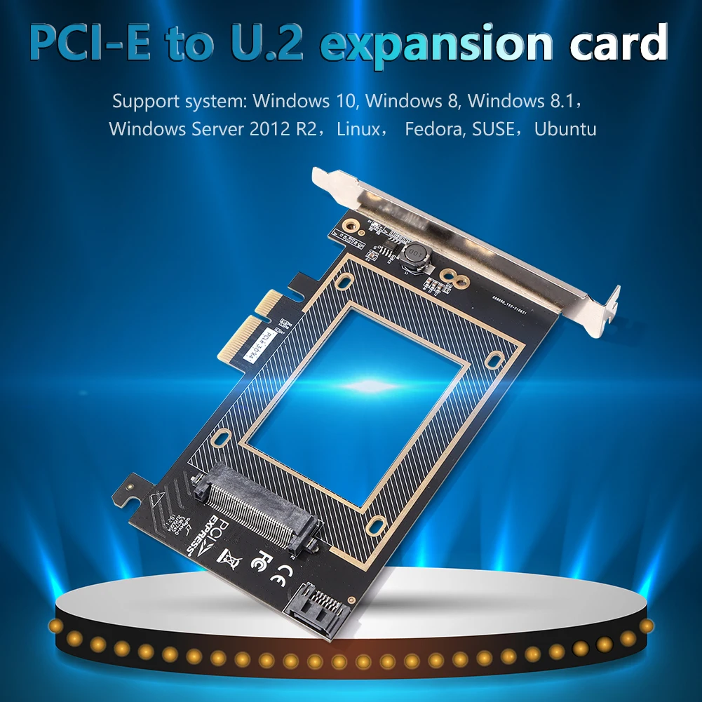 

PCIE Riser PCI Express X16 to U.2 SFF8639 Adapter NVMe SSD Expansion Card U.2 SAS SSD SATA 7+15 SSD 2.5-Inch Solid State