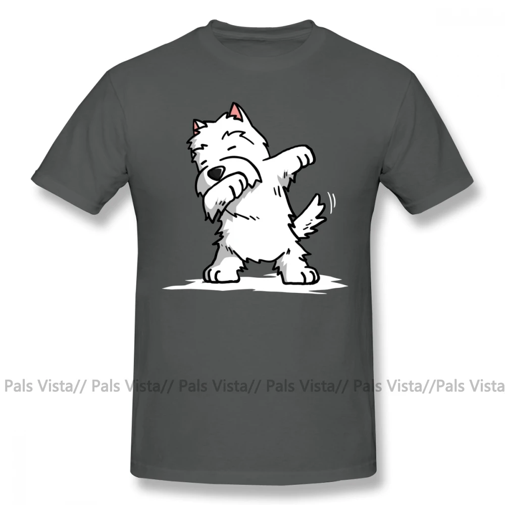 Westie, футболка, смешная, дабинг, Уэст Хайленд, белый терьер, собака, футболка, мужская, короткий рукав, футболка, Пляжная, забавная, плюс размер, футболка - Цвет: Темно-серый