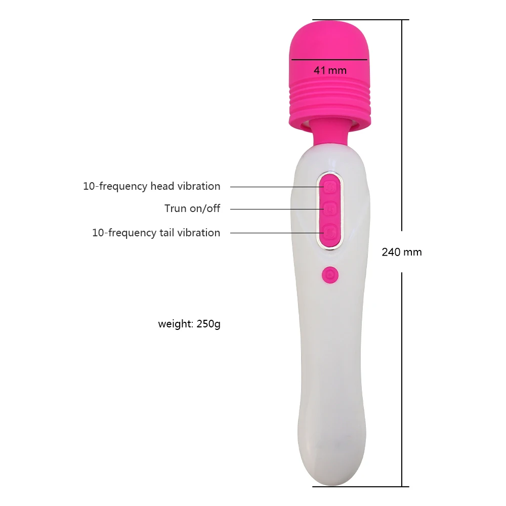 Мощный AV Stick волшебная палочка Вибратор массажер USB Перезаряжаемый клиторальный