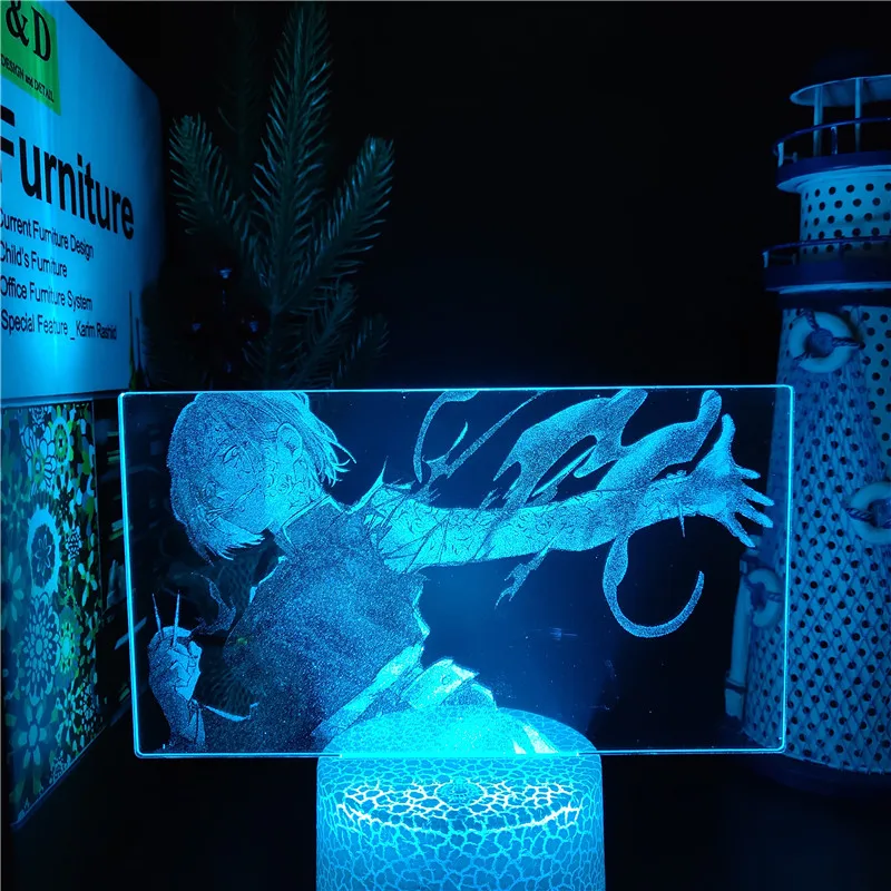 Фигурка кугисаки нобары из юютсу кайсена 3D Аниме лампа светодиодный