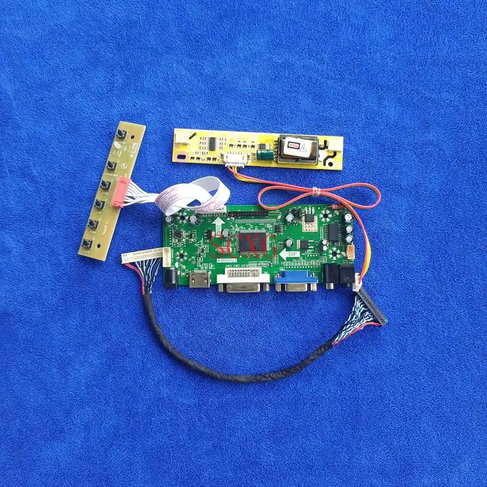 

1366*768 LCD Display MNT68676 Drive Card LVDS 30 Pin DVI VGA HDMI-compatible 2CCFL Fit LQ185T1LGN2/LTM185AT01/LTM185AT02 DIY Kit