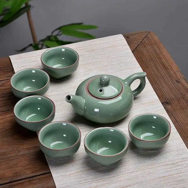 

Dekoration Bedroom Decor Vintage Keukenhulpjes Gongfu Tea Theepot Teapot Home Decoration Accessories Chinese China Teaware Set